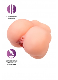 Реалистичный мастурбатор в форме попки с 2 любовными входами - No Name - в Кемерово купить с доставкой