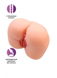 Реалистичный мастурбатор-попка с 2 любовными входами - No Name - в Кемерово купить с доставкой
