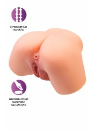 Телесный реалистичный мастурбатор-полуторс с 2 любовными входами - No Name - в Кемерово купить с доставкой