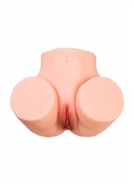 Телесный мастурбатор в форме попки с 2 любовными входами - No Name - в Кемерово купить с доставкой