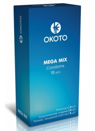 Презервативы OKOTO Mega Mix - 18 шт. - Sitabella - купить с доставкой в Кемерово