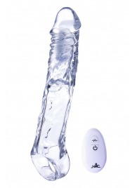 Прозрачная насадка-удлинитель Length Enhancer With Bullet с подхватом - 22,3 см. - NMC - в Кемерово купить с доставкой