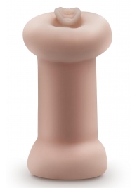 Телесный люминесцентный двусторонний мастурбатор Tasha - Blush Novelties - в Кемерово купить с доставкой