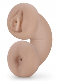 Телесный люминесцентный двусторонний мастурбатор Tasha - Blush Novelties - в Кемерово купить с доставкой