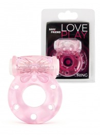Розовое эрекционное виброкольцо с бабочкой - 1137 - в Кемерово купить с доставкой