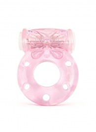 Розовое эрекционное виброкольцо с бабочкой - 1137 - в Кемерово купить с доставкой