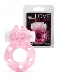 Розовое эрекционное виброкольцо в форме зайчика - 1137 - в Кемерово купить с доставкой