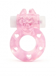 Розовое эрекционное виброкольцо в форме зайчика - 1137 - в Кемерово купить с доставкой