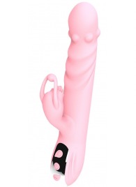 Розовый вибратор-кролик Ava - 21,9 см. - Boys of Toys
