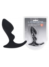 Черная анальная пробка для массажа простаты Double Ripple Silicone Prostate Massager - Shots Media BV - в Кемерово купить с доставкой