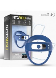 Синее интерактивное эрекционное виброкольцо Rank - Intoyou - в Кемерово купить с доставкой