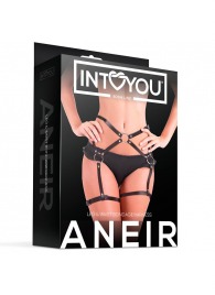 Черные стрепы на бёдра Aneir - Intoyou - купить с доставкой в Кемерово