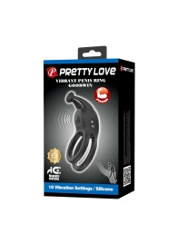 Черное перезаряжаемое виброкольцо Goodwin - Baile - в Кемерово купить с доставкой