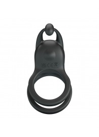 Черное перезаряжаемое виброкольцо Goodwin - Baile - в Кемерово купить с доставкой