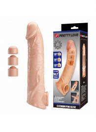 Телесный фаллоудлинитель с подхватом мошонки Silas - 26 см. - Baile - в Кемерово купить с доставкой