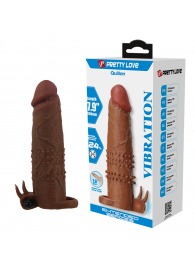 Коричневая насадка на пенис Quillon - 20 см. - Baile - в Кемерово купить с доставкой