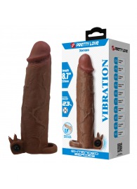 Коричневая насадка на пенис Xerxes - 22 см. - Baile - в Кемерово купить с доставкой