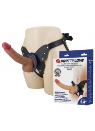 Поясной страпон Wells: трусики в форме бабочки и фаллоимитатор-насадка - Baile - купить с доставкой в Кемерово