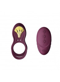 Фиолетовое эрекционное виброкольцо Bayek с пультом ДУ - Zalo - в Кемерово купить с доставкой