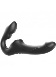 Черный безремневой страпон с 3 моторами - Ibiza - купить с доставкой в Кемерово