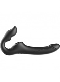 Черный безремневой страпон с 3 моторами - Ibiza - купить с доставкой в Кемерово