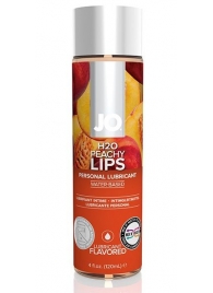 Лубрикант на водной основе с ароматом персика JO Flavored Peachy Lips - 120 мл. - System JO - купить с доставкой в Кемерово