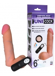 Фаллическая насадка Харнесс UNICOCK 6  с вибрацией - 18 см. - LOVETOY (А-Полимер) - купить с доставкой в Кемерово