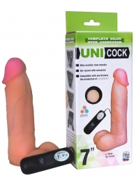 Фаллическая насадка Харнесс UNICOCK 7  с вибрацией - 19 см. - LOVETOY (А-Полимер) - купить с доставкой в Кемерово