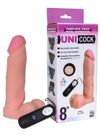 Фаллическая насадка Харнесс UNICOCK 8  с вибрацией - 20 см. - LOVETOY (А-Полимер) - купить с доставкой в Кемерово