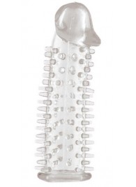 Прозрачная насадка на половой член с закрытой головкой и шипами - 12,5 см. - ToyFa - в Кемерово купить с доставкой