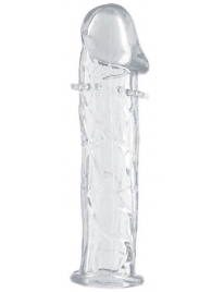 Гладкая прозрачная насадка с усиками под головкой - 12,5 см. - Toyfa Basic - в Кемерово купить с доставкой
