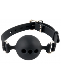 Силиконовый кляп-шар с отверстиями для дыхания Silicone Breathable Ball Gag Small - Pipedream - купить с доставкой в Кемерово