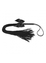 Чёрная плётка Lilly Whip Bijoux - Bijoux Indiscrets - купить с доставкой в Кемерово