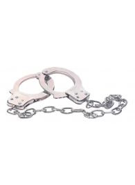 Наручники из металла с длинной цепочкой CHROME HANDCUFFS METAL HANDCUFFS W. KEY - NMC - купить с доставкой в Кемерово