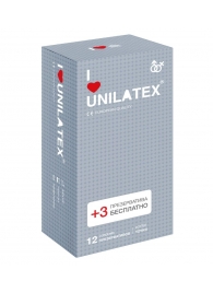 Презервативы с точками Unilatex Dotted - 12 шт. + 3 шт. в подарок - Unilatex - купить с доставкой в Кемерово