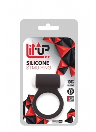 Чёрное эрекционное виброкольцо LIT-UP SILICONE STIMU RING 3 BLACK - Dream Toys - в Кемерово купить с доставкой