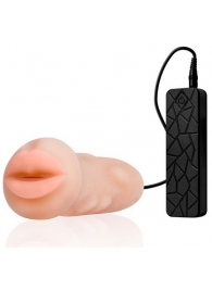 Мастурбатор-ротик с вибрацией REALSTUFF VIBRATING MASTURBATOR MOUTH - Dream Toys - в Кемерово купить с доставкой