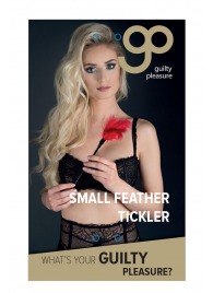 Пластиковая метелочка с красными пёрышками Small Feather Tickler - 32 см. - Blush Novelties - купить с доставкой в Кемерово