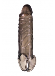 Дымчатая фаллическая насадка с подхватом и закрытой головкой - 16,2 см. - ToyFa - в Кемерово купить с доставкой