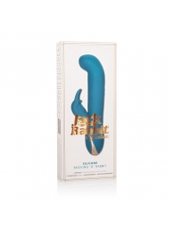 Бирюзовый вибратор с изогнутой головкой Jack Rabbit Signature Silicone Rocking  G  Rabbit - 20 см. - California Exotic Novelties