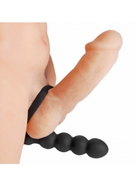 Насадка для двойного проникновения Double Fun Cock Ring with Double Penetration Vibe - XR Brands - в Кемерово купить с доставкой