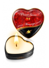 Массажная свеча с ароматом ванили Bougie Massage Candle - 35 мл. - Plaisir Secret - купить с доставкой в Кемерово