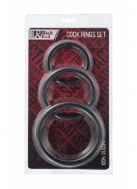Набор из 3 чёрных эрекционных колец - ToyFa - в Кемерово купить с доставкой