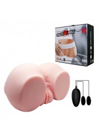 Телесный мастурбатор с двумя любовными тоннелями и вибрацией - Baile - в Кемерово купить с доставкой
