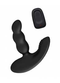 Черный силиконовый стимулятор простаты Levett Nitoc с пультом ДУ - Levett - в Кемерово купить с доставкой