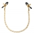 Чёрные с золотом зажимы на соски Gold Chain Nipple Clamps - Pipedream - купить с доставкой в Кемерово