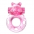 Розовое эрекционное виброкольцо на пенис Pink Bear - Baile - в Кемерово купить с доставкой