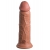 Кофейный фаллоимитатор 8  Silicone Dual Density Cock - 22,8 см. - Pipedream