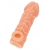 Телесная закрытая насадка с венками Cock Sleeve Size M - 15,6 см. - KOKOS - в Кемерово купить с доставкой