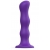 Фиолетовая насадка Strap-On-Me Dildo Geisha Balls size XL - Strap-on-me - купить с доставкой в Кемерово